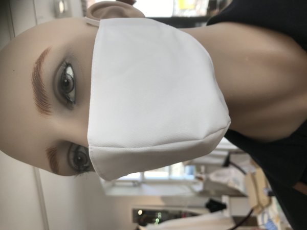 Gesichtsmaske weiß medizinischer Stoff