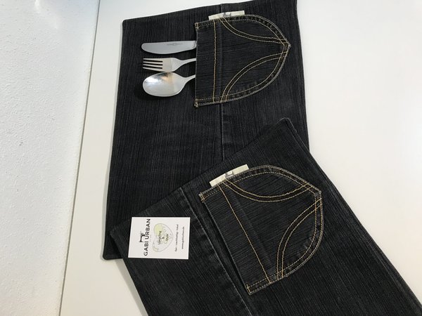 Tischset Jeans "Schwarz III"