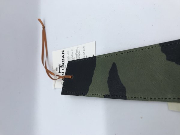 Lesezeichen Leder grün/schwarz